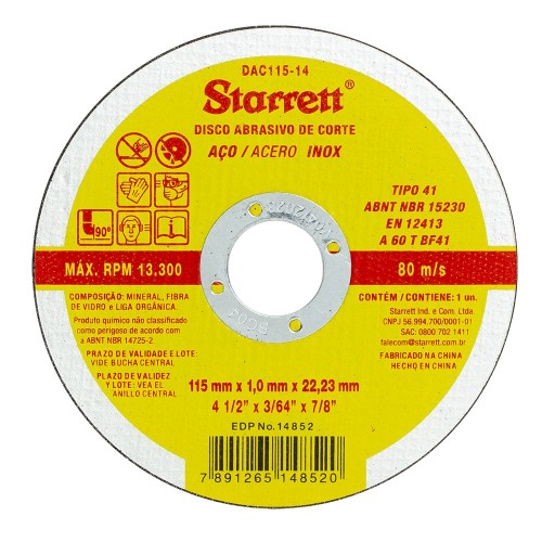 Starrett Inox Thin Metal Cutting Discs