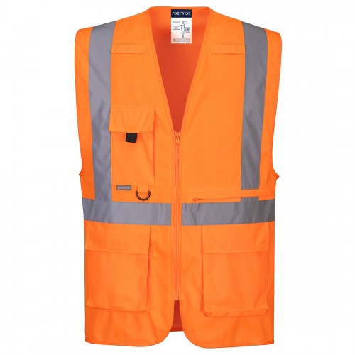 Orange Recycled High Visibility Executive Vests