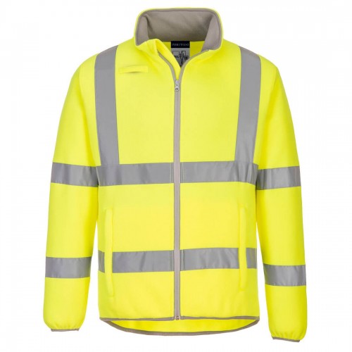 Yellow Recycled High Visibility Fleece Jacket