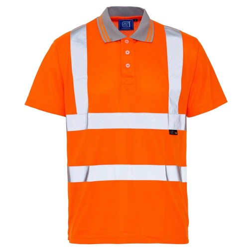 Hi Visibility Orange Short Sleeve Polo Shirts