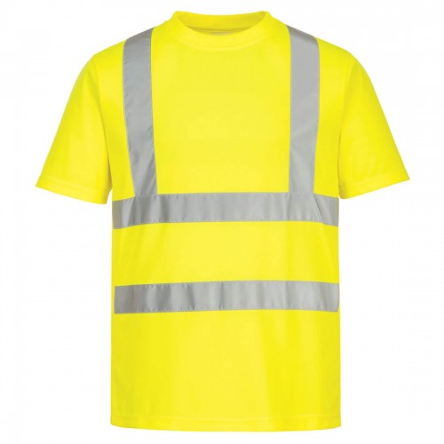 Yellow Recycled High Visibility Short Sleeve T-Shirts