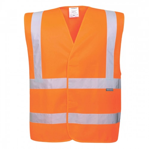 Orange Recycled High Visibility Waistcoats