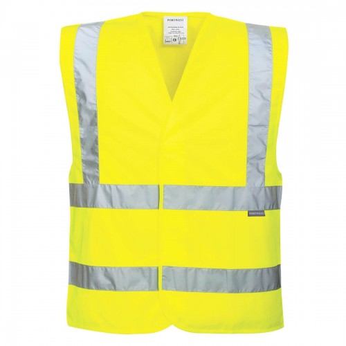 Yellow Recycled High Visibility Waistcoats