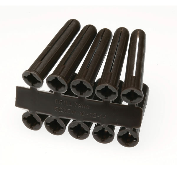 Brown Plastic Plugs 7.0mm, HDPE-BRN