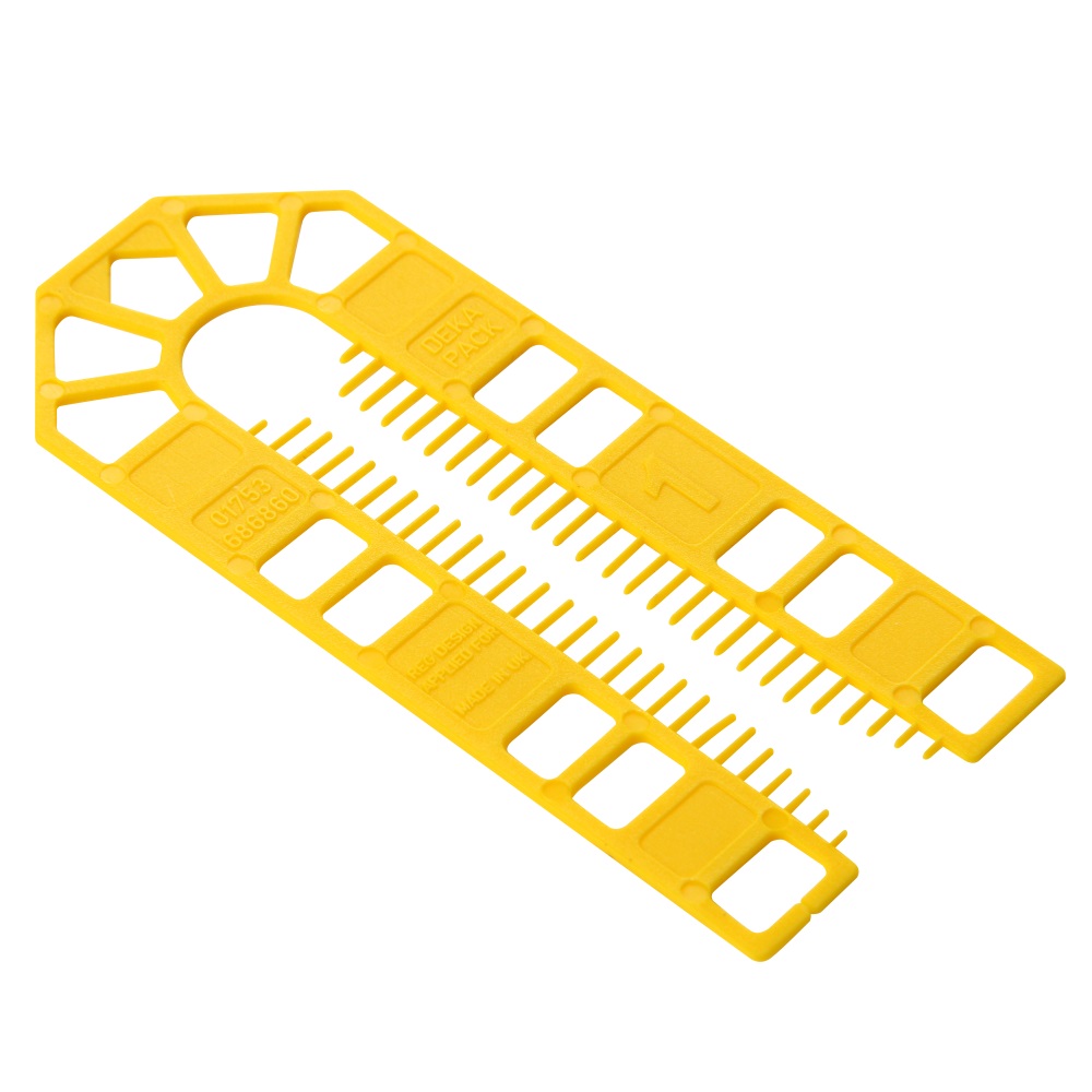 101 x 43 x 1mm Plastic Packing U Shim Yellow