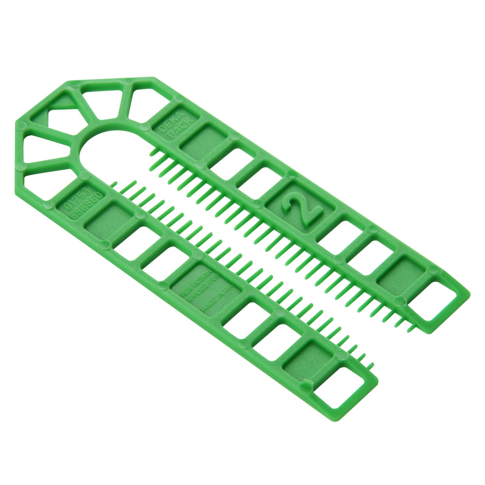 101 x 43 x 2mm Plastic Packing U Shim Green