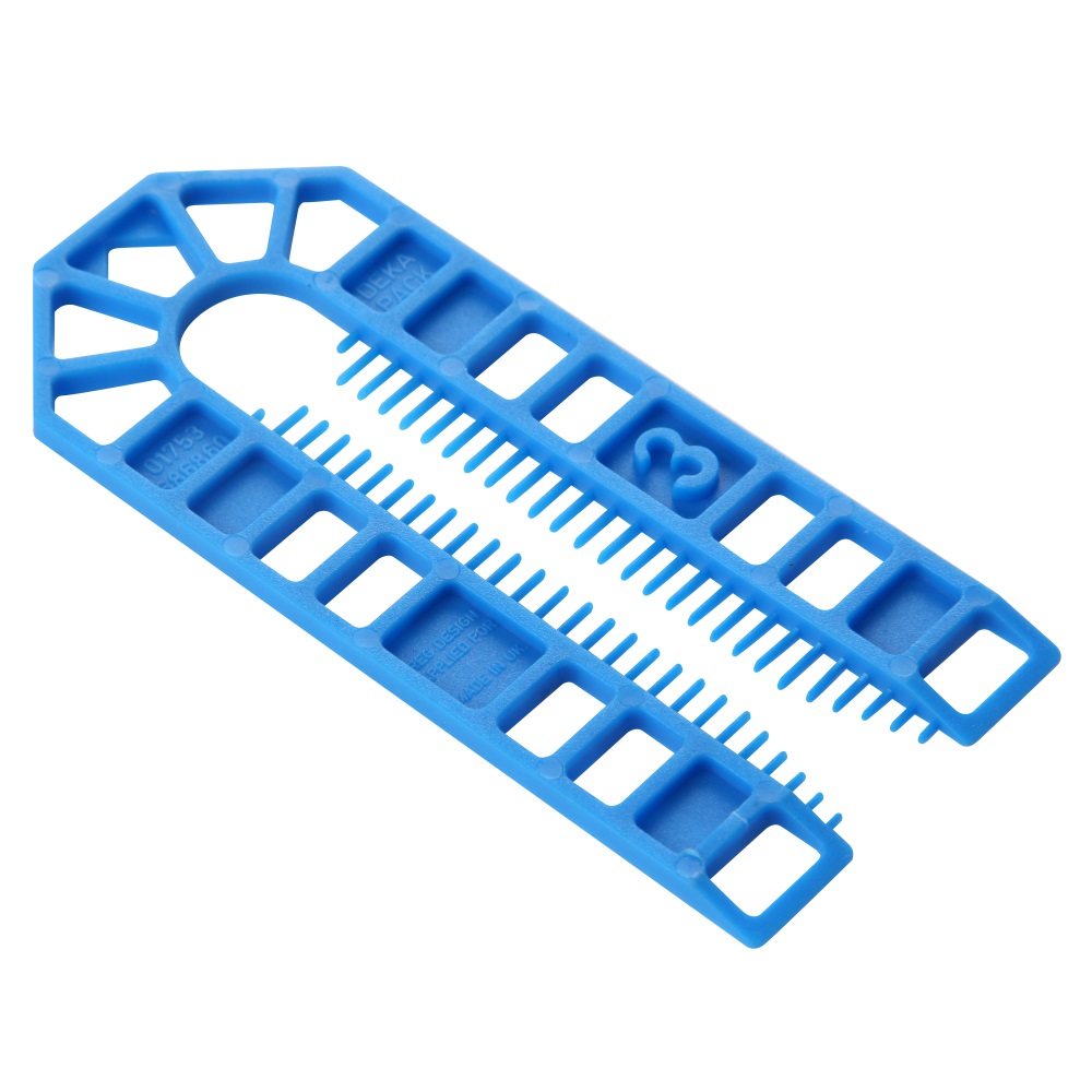 101 x 43 x 3mm Plastic Packing U Shim Blue