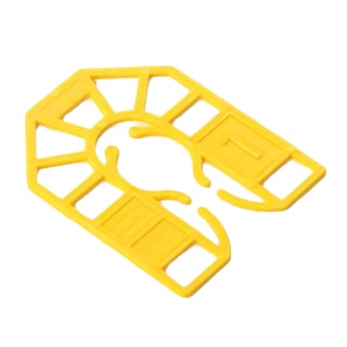 55 x 43 x 1mm Plastic Packing U Shim Yellow