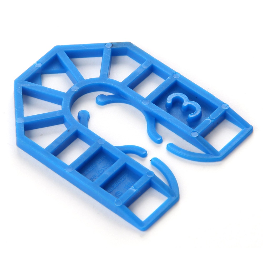 55 x 43 x 3mm Plastic Packing U Shim Blue