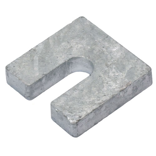 50 x 50 x 10mm Steel Horseshoe Packing Shim