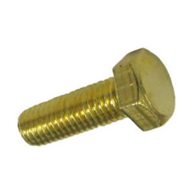 M12 x 40 Hexagon Set Screw Brass