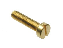 M4 x 12 Pan Slotted Machine Screw Brass