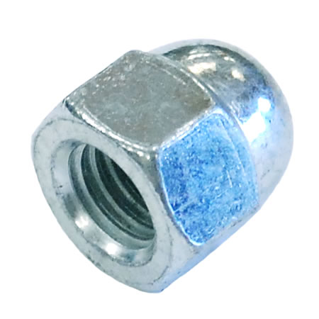 M3 Dome Nut Mild Steel Bright Zinc Plated