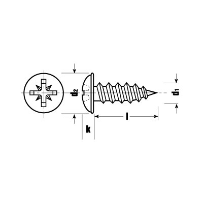 No 8 x 2 inch   Flange Pozi Self Tapping Screw