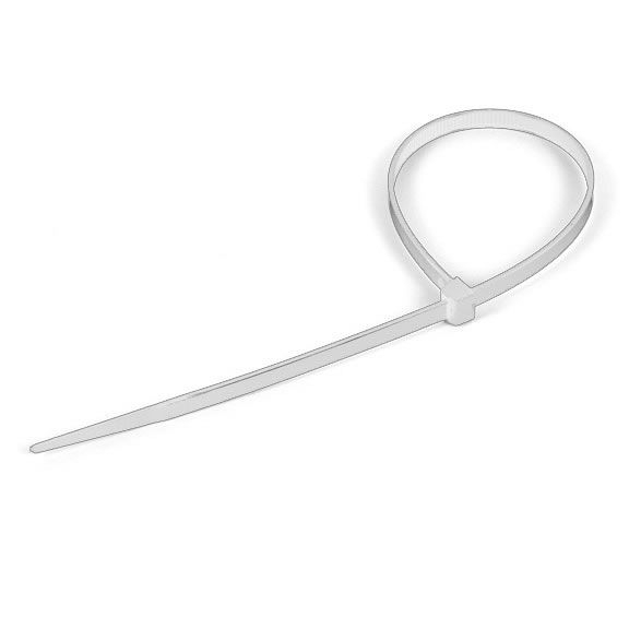 100 x 2.5mm Nylon Cable Tie White