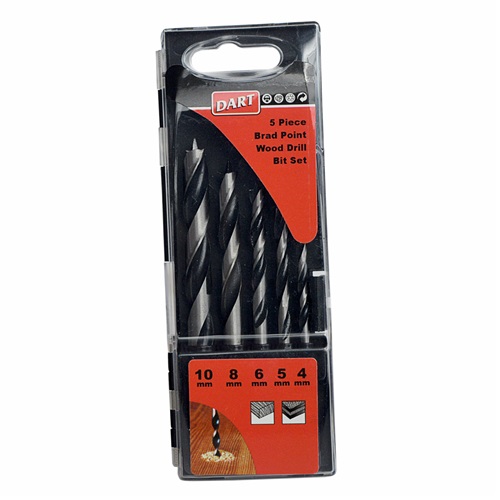 Dart 5 Piece Brad Point Drill Set