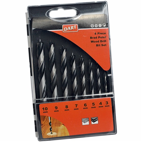 Dart 8 Piece Brad Point Drill Set