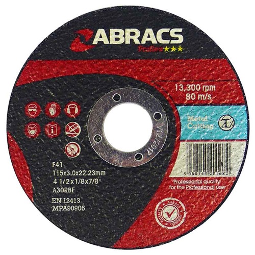 115 x 3.0 x 22mm Flat Metal Cutting Disc