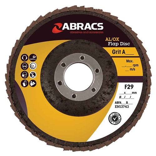 Abrasive Flap Disc 115mm x 22mm Bore 40 Grit