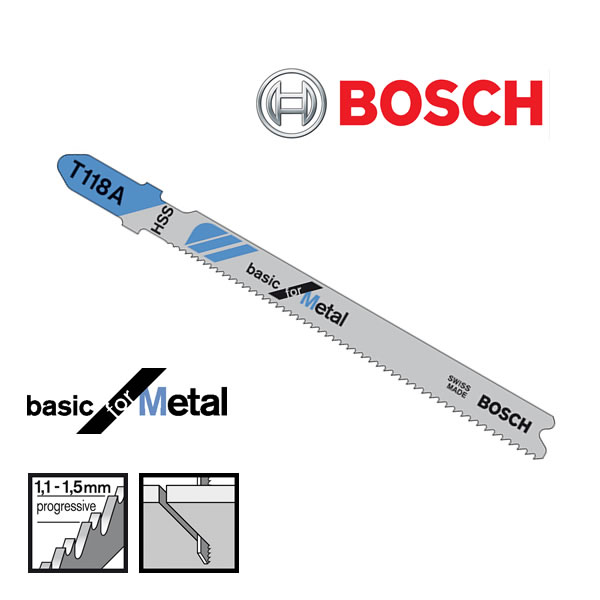 Bosch T118A Jigsaw Blade For Metal