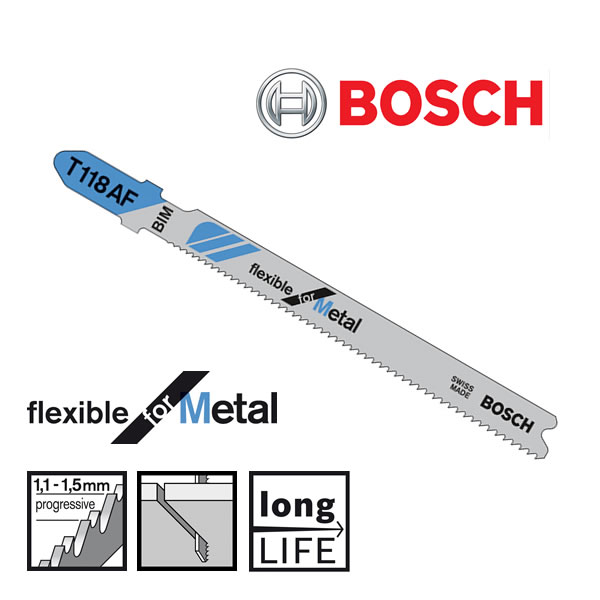 Bosch T118AF Jigsaw Blade For Metal