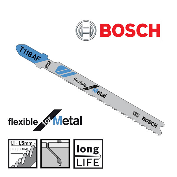 Bosch T118AF Jigsaw Blade For Metal