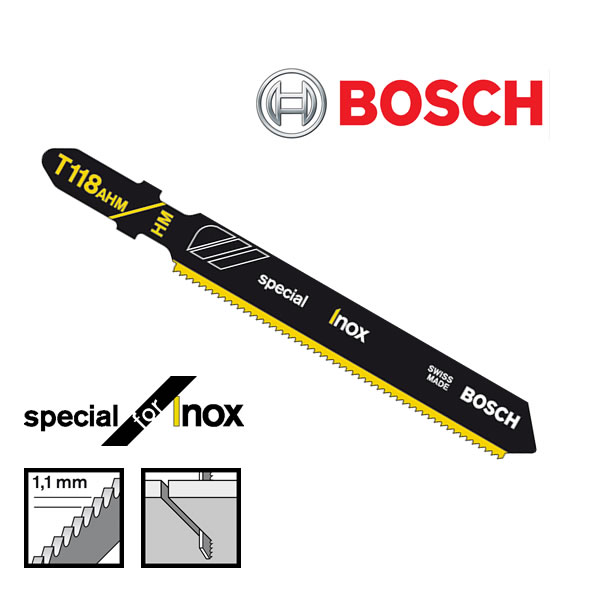 Bosch T118AHM Jigsaw Blades For Stainless