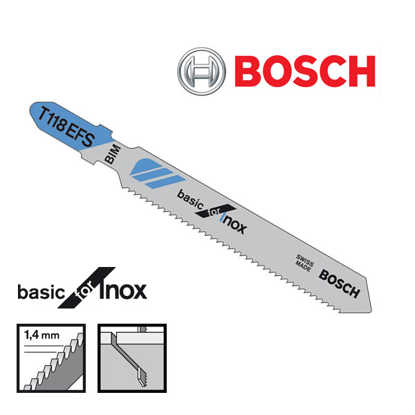 Bosch T118EFS Jigsaw Blade For Stainless
