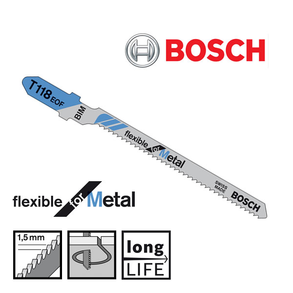 Bosch T118EOF Jigsaw Blade For Metal