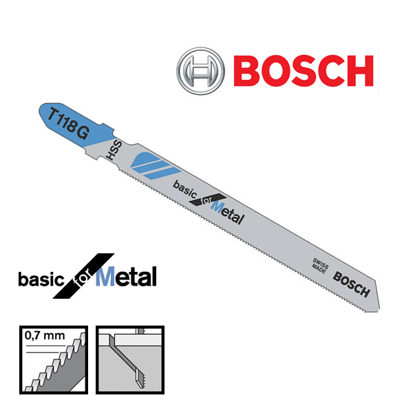 Bosch T118G Jigsaw Blade For Metal
