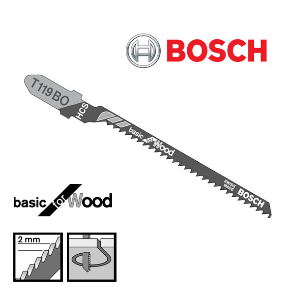 Bosch T119BO Jigsaw Blade For Wood Curved