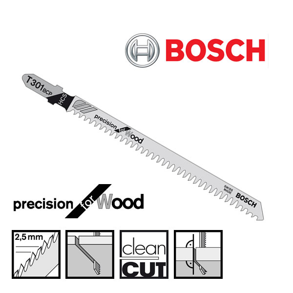 Bosch T301BCP Jigsaw Blade For Wood, Softwood