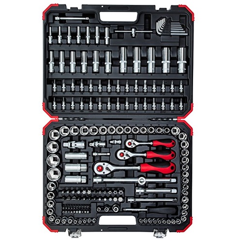 Carolus 1 4 3 8 and 1 2 Inch Drive Socket Set 172 Piece Metric Part No 5860.2172