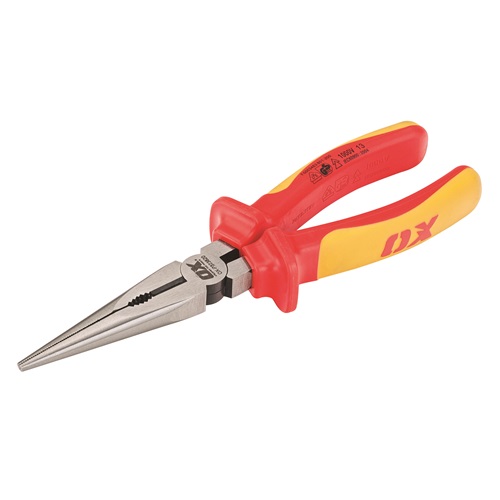 OX Pro VDE Long Nose Pliers - 200mm (8 inch)