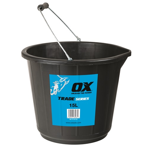 OX Trade 15L Black Bucket
