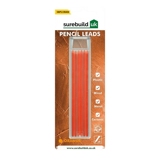 Surebuild Orange Pencil Leads for Deep Hole