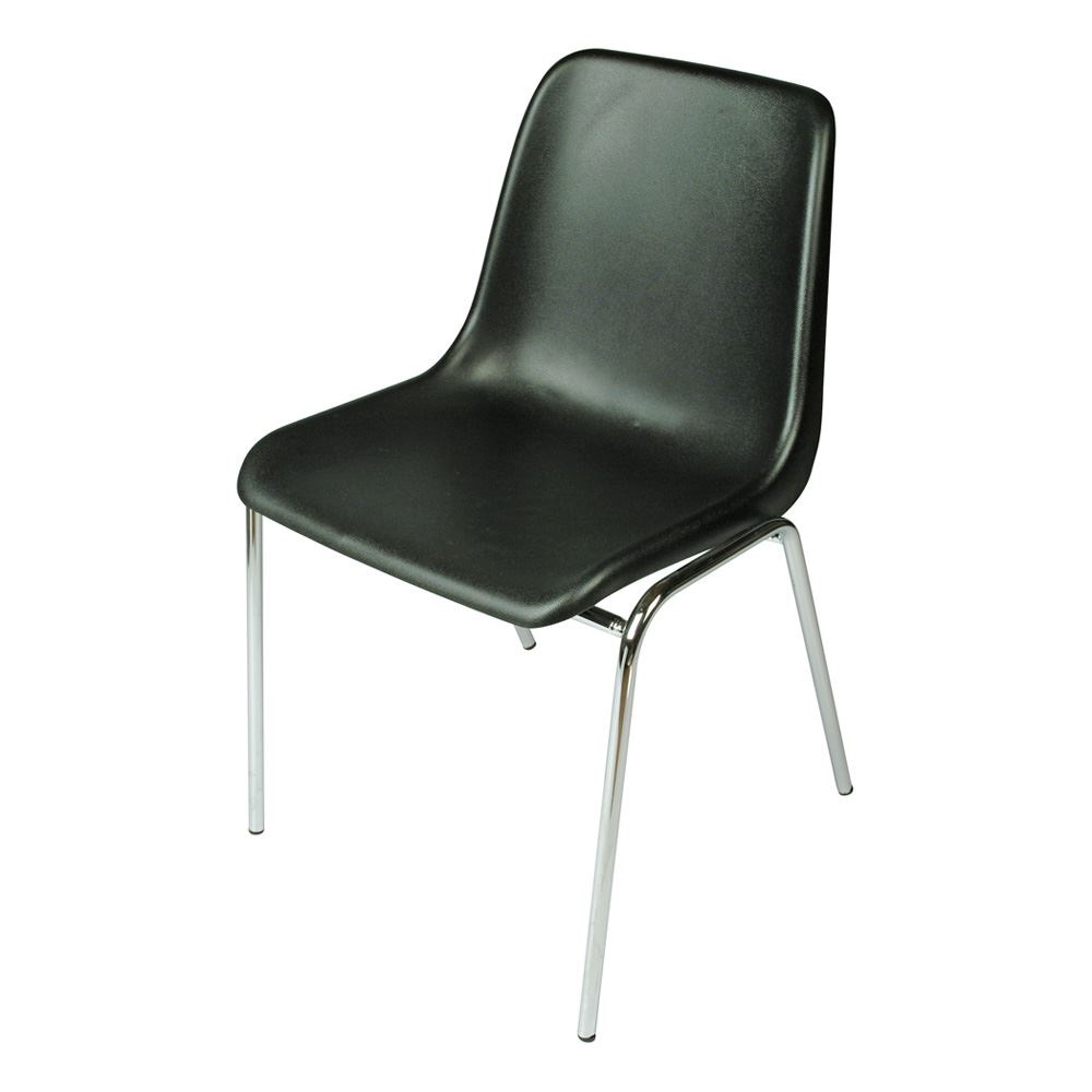 Black Plastic Stacking Chair