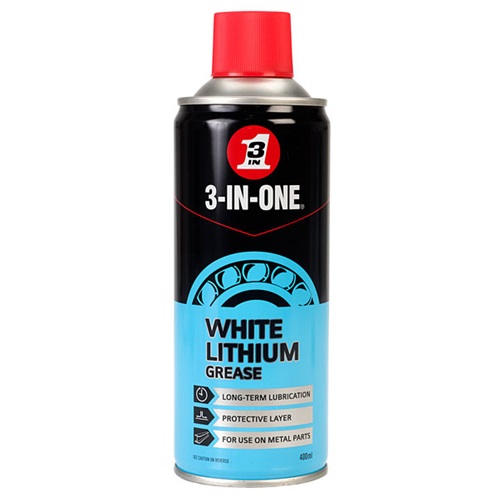 3 in 1 White Lithium Spray Grease 400ml