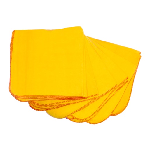 33cm x 48cm Yellow Cotton Duster - Pack of 10
