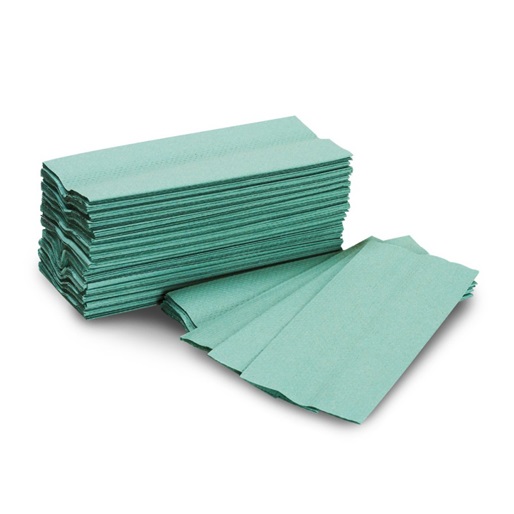 Hand Towel Green 230mm x 250mm C Fold
