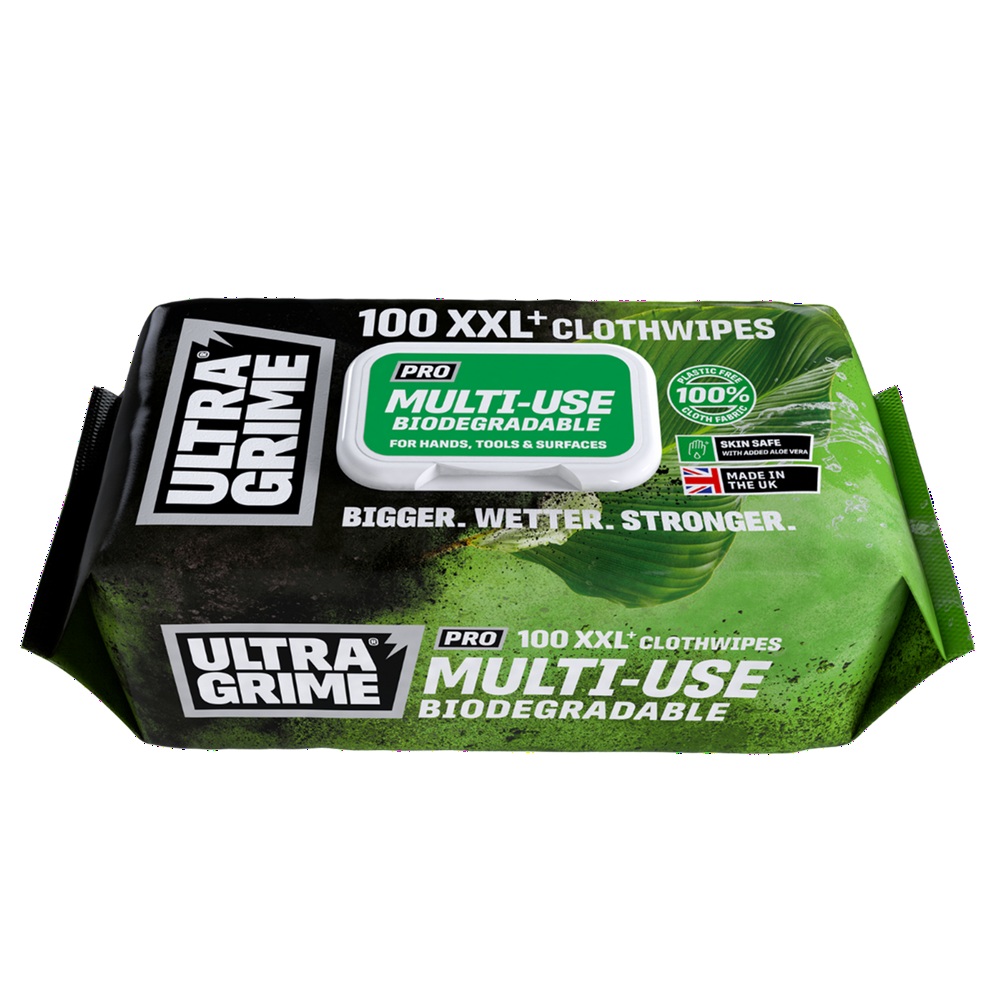 UltraGrime Pro MultiUse Biodegradeable Wipes