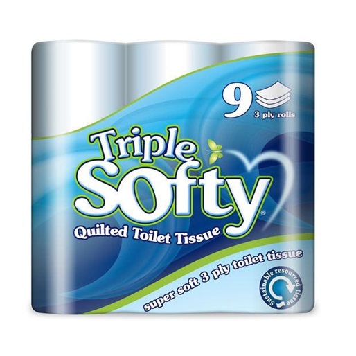 3-Ply Soft Cell Toilet Rolls 9 Pack