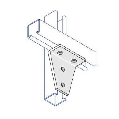 BA009 90 Degree Delta Plate Bracket - 4 Hole