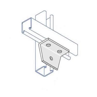 BA010 90 Degree Delta Plate Bracket  3 Hole