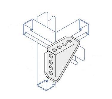 BA011 90 Degree Gussetted Bracket - 4 Hole