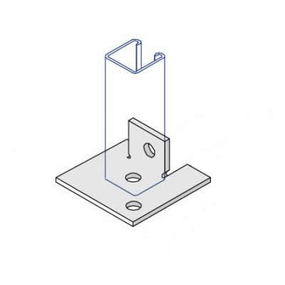 BP001 Single Channel Base Plate - 2 Hole