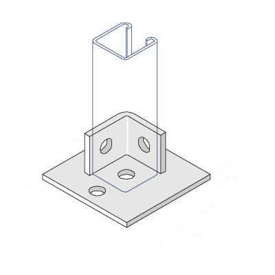 BP002 Single Channel Base Plate - 3 Hole