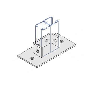 BP003 Double Channel Base Plate - 6 Hole