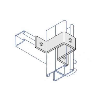 BU006 U Bracket for 82 x 41 Channel - 7 Hole