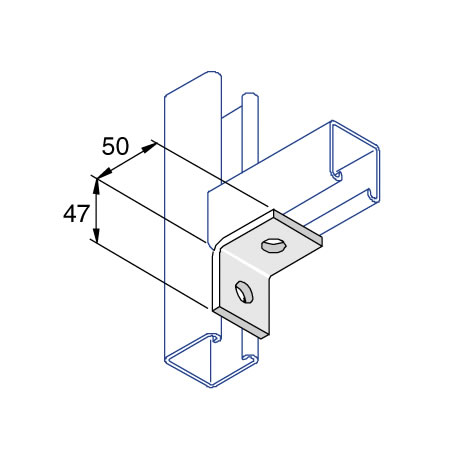 Unistrut P1026 90 Degree Angle Bracket 2 Hole